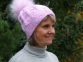 Pletená čepice - pink (alpaca)