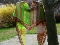 Pletený šátek - jarní zelenání