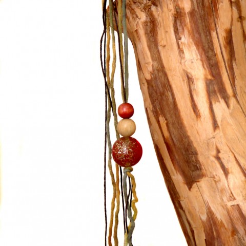 Dlouhý náhrdelník - orgonitový náhrdelník originální letní dlouhý jednoduchý handmade minimalismus dřevěné korálky orgonit šňůrkový orgonitový 