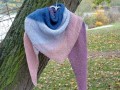 Pletený šátek - pavučinkový (merino