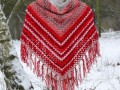 Háčkovaný šátek - ohnivá energie