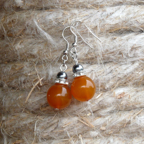 Náušnice - jantar a šedá perlička náušnice kuličky elegantní přírodní slunce meditace perličky originál zirkony jantar velké slavnostní třpytivé handmade pravý medové exkluzivní budha výběrové yoga jantarové baltský litevský 