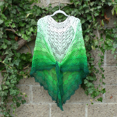 Háčkovaný šátek - jabloňový květ jabloň originální velký háčkovaný šátek originál handmade stylový exkluzivní nadčasový jabloňový květ jabloňové květy velikánky 