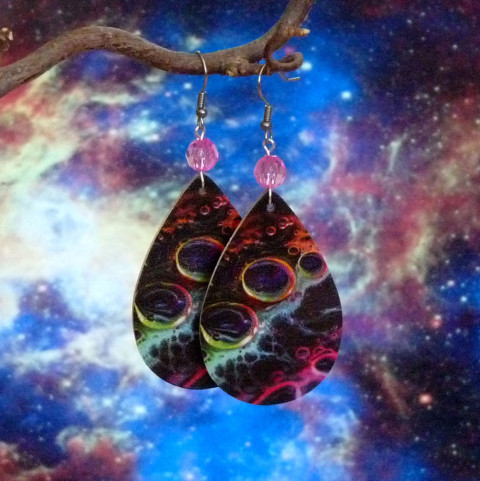 Náušnice - hvězdokupa pestrobarevné náušnice fantazie dívčí veselé cool extravagantní dlouhé originál kapky fantasy velké vesmír handmade nepřehlédnutelné slzy fantazijní neposedné mléčná dráha rozpustilé hvězdokupa 