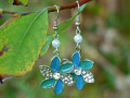 Náušnice - třpytivé květy