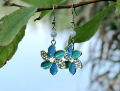 Náušnice - Pavoučci (ohnivý achát)