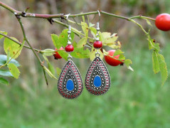 Náušnice - krajkové kosočtverce