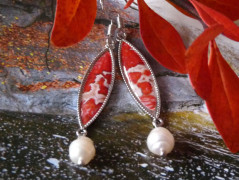 Náušnice - krajkové kosočtverce