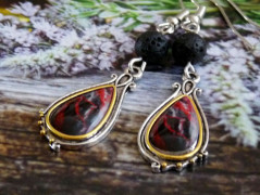 Náušnice - krajkové kosočtverce