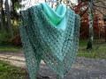 Háčkovaný šátek- mentolový