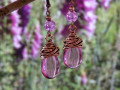 Náušnice - fialové kapky