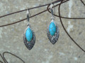 Náušnice - ryté s tyrkenitem