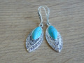 Náušnice - ryté s tyrkenitem
