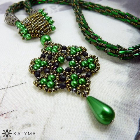Náhrdelník zelené potěšení šperk náhrdelník zelená dámský perličky univerzální perlový 