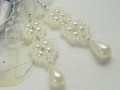 Náušnice perlové delší smetanové 2