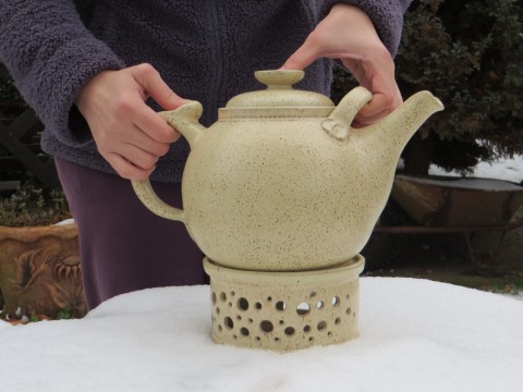 Konvice 2,5 l s ohříváčkem keramika čaj konvice mikulová 