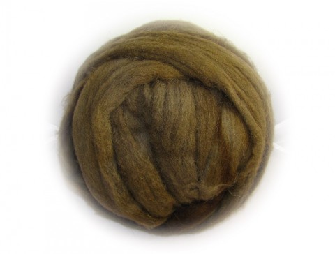 Ovčí vlna - khaki (100g) vlna rouno ovčí vlna 