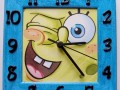 Dětské hodiny - Spongebob modrý