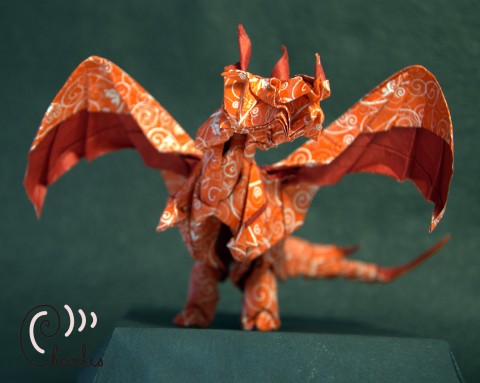 Dračí Trn origami oheň socha drak pohádka dragon 