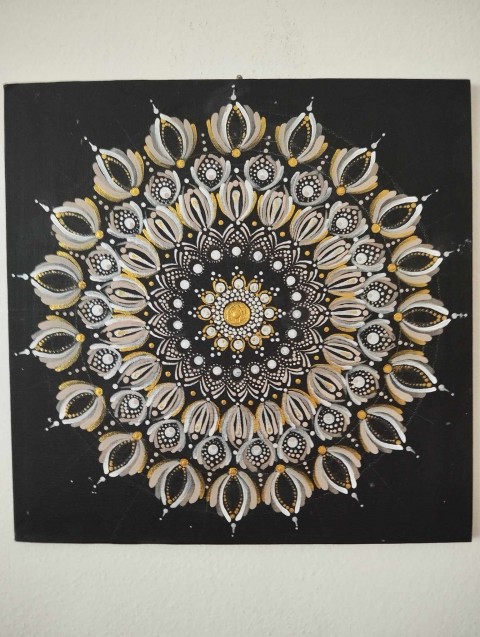 Zlatá mandala/ vánoční dárek dárek elegantní jemná 