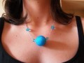 Blankytně modrý náhrdelník
