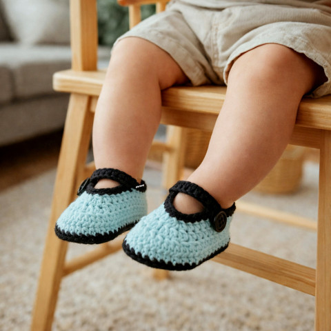 Botičky děti jarní holčička holčičí letní bavlna klučičí černá miminko háčkované kluci kluk mentolová botičky unisex celoroční handmade capáčky mimi balerinky 