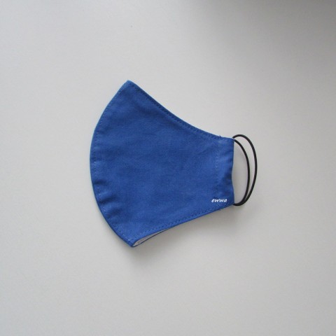 Ochranná rouška dvouvrstvá modrá bavlna šité gumička ochrana rouška dvouvrstvá 