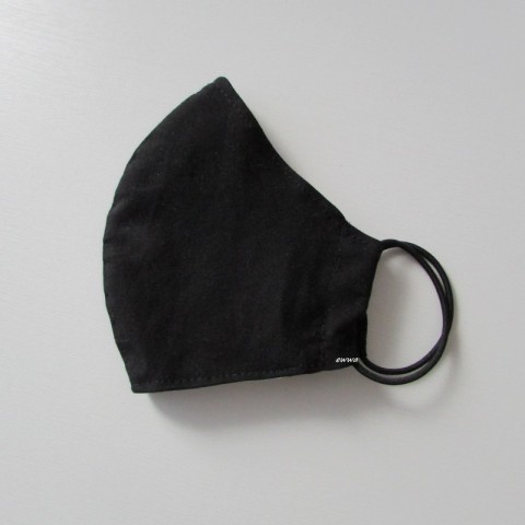 Rouška dvojvrstvá bavlna ženy černá dámská šité gumička ochrana pánská dospělí pro muže rouška dvouvrstvá 