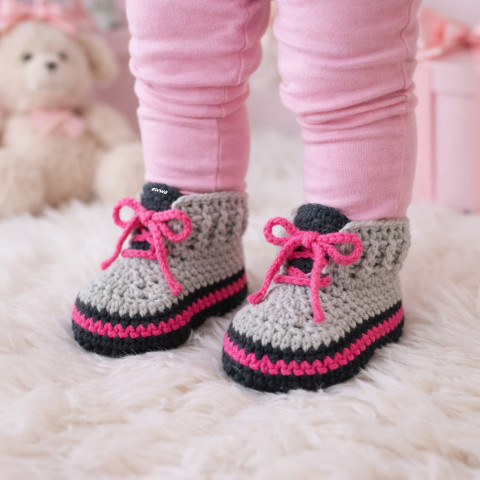 Tenisky děti růžová letní bavlna černá šedá miminko léto háčkované tenisky botičky handmade capáčky polyester 