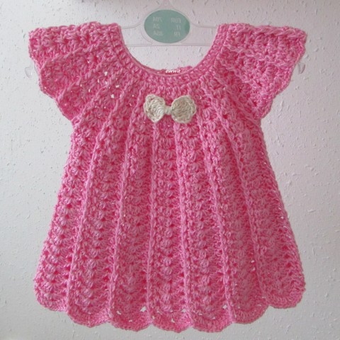 Šatičky děti růžová holčička holčičí letní šaty léto háčkované šatičky handmade lehoučké splývavé 55% bavlna + 45% viskoza 