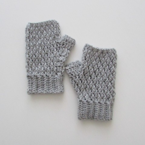Návleky na ruce, rukavice zima šedá zimní hřejivé návleky rukavice návleky na ruce bezprsťáky pro ženy 
