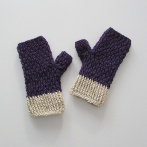 Návleky na ruce, rukavice doplněk zima fialová béžová zimní hřejivé návleky rukavice návleky na ruce bezprsťáky pro ženy 