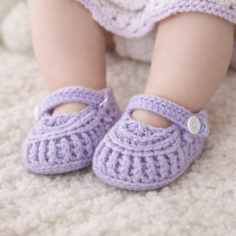 Botičky děti podzim levandulová jaro miminko háčkované hřejivé fialková botičky teplé unisex knoflíček celoroční handmade capáčky 