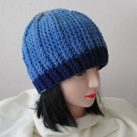 Čepice unisex modrá čepice ženy šedá unisex hřejivá muži teens zimní teplá 