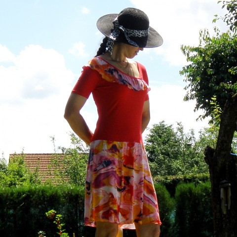ŠATY, PESTRÉ LÉTO - SLEVA letní úpletové šaty dámské 