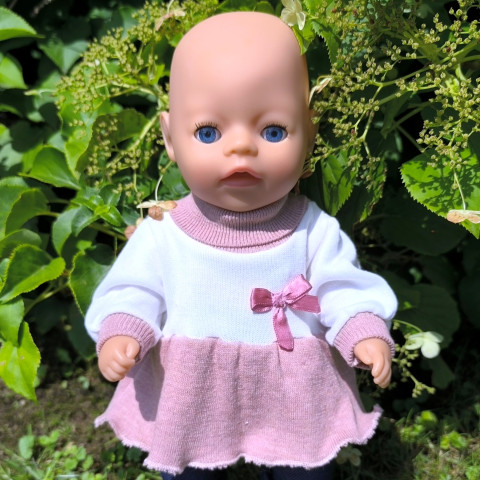 SVETR PRO PANENKU BABY BORN 36 cm panenka šaty miminko souprava miminka panenky tričko šatičky obleček baby born 43 cm 