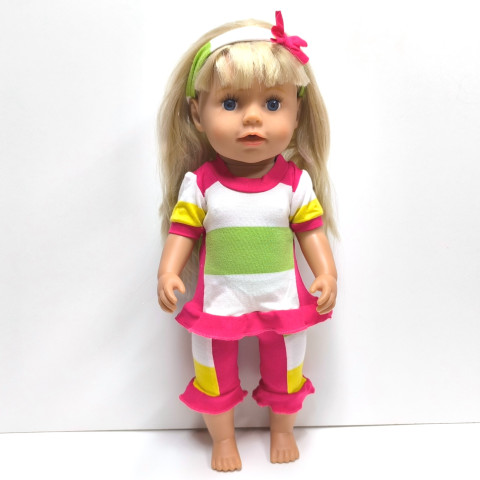 SOUPRAVA PRO PANENKU 40 až 43 cm panenka šaty miminko souprava miminka panenky tričko šatičky obleček baby born 43 cm 