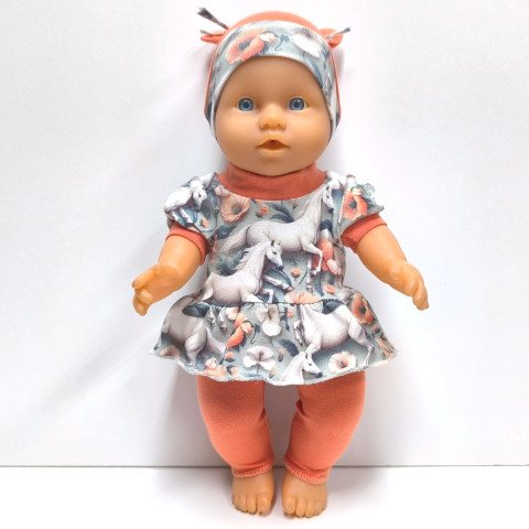 SOUPRAVA PRO PANENKU 28 až 30 cm panenka šaty miminko souprava miminka panenky tričko šatičky obleček baby born 43 cm 