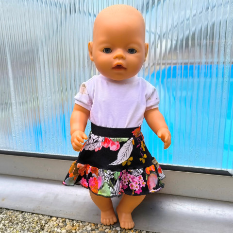 SUKNĚ PRO PANENKU 40 až 43 cm panenka šaty miminko souprava miminka panenky tričko šatičky obleček baby born 43 cm 
