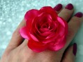 Prsten fuchsiová růže.