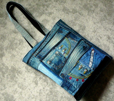 Džínová taška. kabelka taška riflovina 