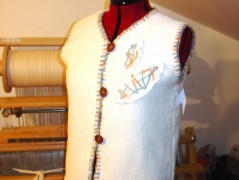 Šátek s paličkovanou krajkou