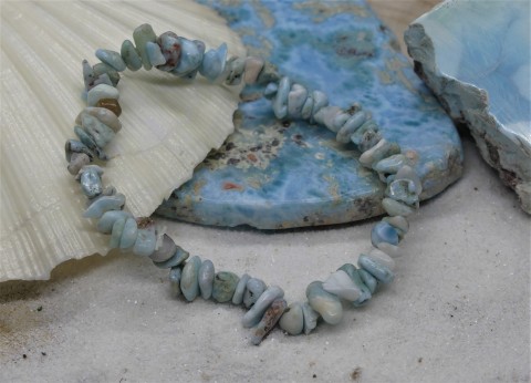 Larimar - zlomkový náramek 