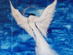 Anděl - 50x30cm - olej na plátně