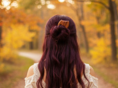 Dřevěné náušnice proužky