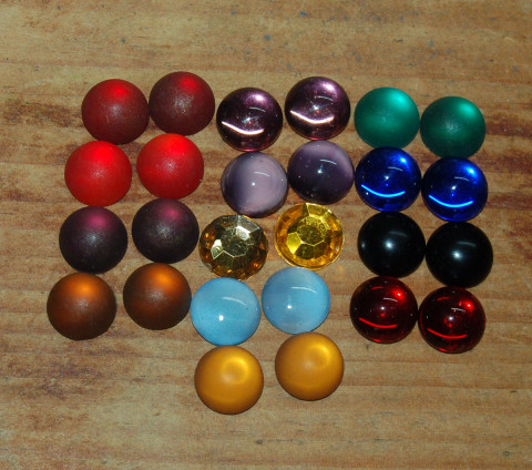 Skleněné kabošony 12 mm 