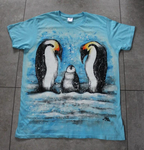 Tučňáci II., vel. L zvíře moře sníh zima pták příroda tučňák tričko rodina led peří exotika zobák antarktida tučńáci 