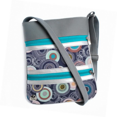 Kabelka Janette No.20 kabelka listy květy šitá zip kolečka popruh crossbody 