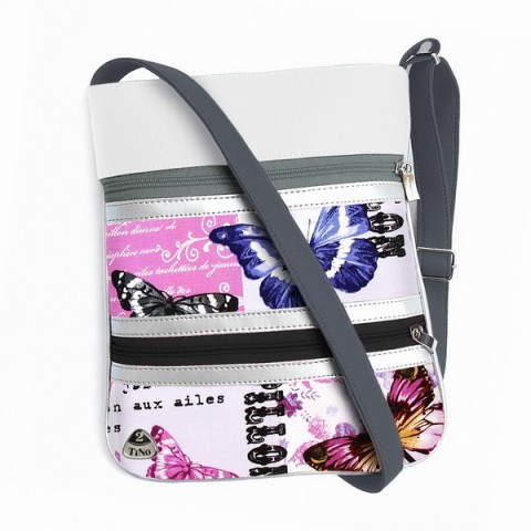 Kabelka Janette No.21 kabelka listy květy šitá zip motýli popruh crossbody 