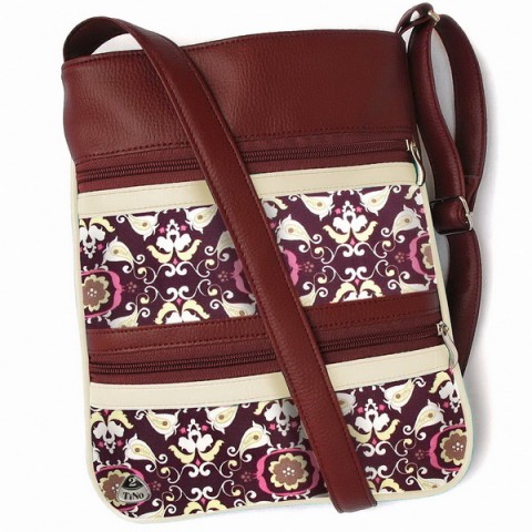 Kabelka Janette No.27 kabelka listy vintage šitá zip zlaté ornamenty popruh crossbody 